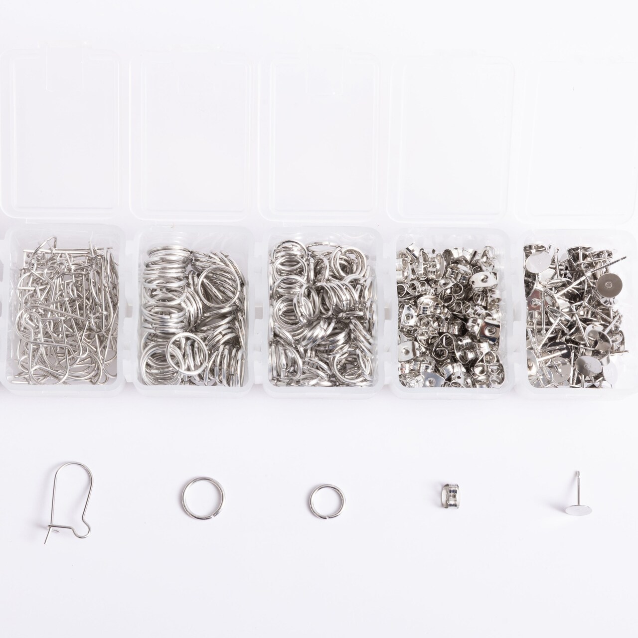 Resin Craft By Me™ Silver Essential Earring Findings Kit, 575pcs